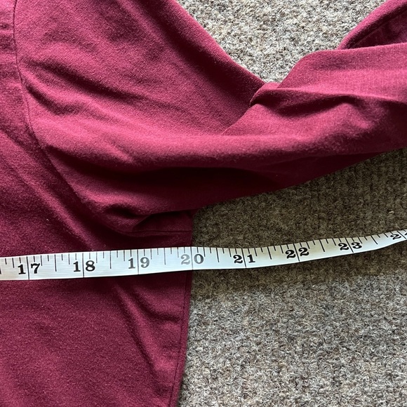 Lands End Maroon Turtleneck Long Sleeve Shirt Top Womens Large Cotton Base Layer - Picture 11 of 11
